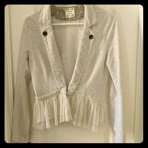 Blazer with Tulle Detail